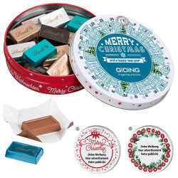 Calendrier de l’avent magnétique personnalisé LINDT boîte en métal réutilisable