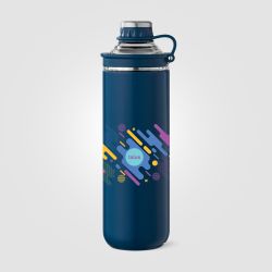 Bouteille gourde personnalisée avec couvercle et poignée en acier inoxydable recyclé 680 ml