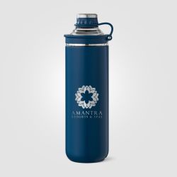 Bouteille gourde personnalisée avec couvercle et poignée en acier inoxydable recyclé 680 ml