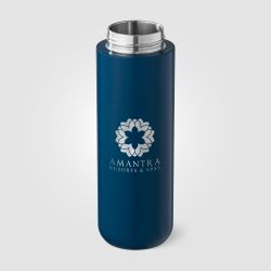 Bouteille gourde personnalisée avec couvercle et poignée en acier inoxydable recyclé 680 ml