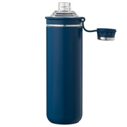 Bouteille gourde personnalisée avec couvercle et poignée en acier inoxydable recyclé 680 ml