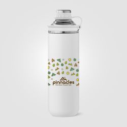 Bouteille gourde personnalisée avec couvercle et poignée en acier inoxydable recyclé 680 ml