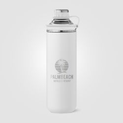 Bouteille gourde personnalisée avec couvercle et poignée en acier inoxydable recyclé 680 ml