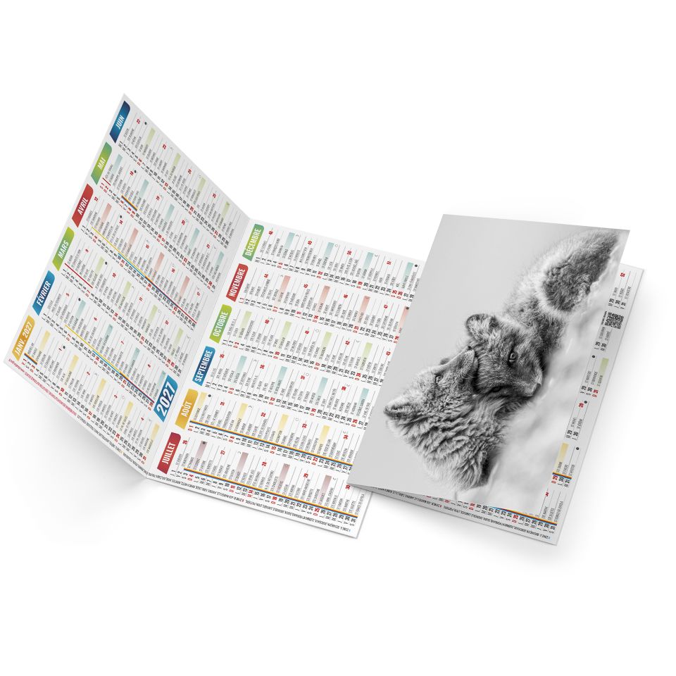 Calendrier de poche personnalisable fabriqué en France Tristan