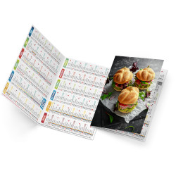 Calendrier publicitaire fabriqué en France de poche Kim