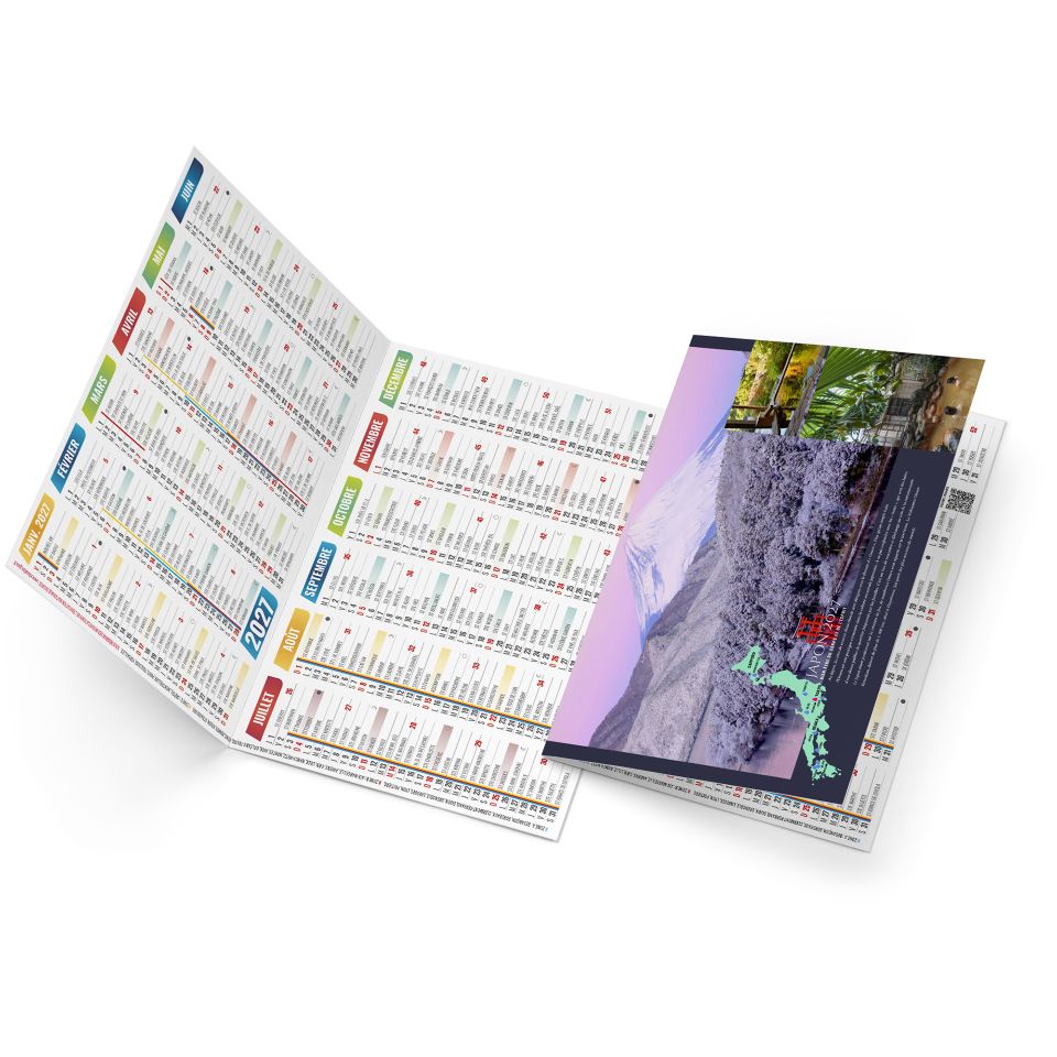 Calendriers de poche publicitaire fabriqué en France Baptiste