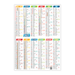 Calendriers de poche publicitaire fabriqué en France Baptiste