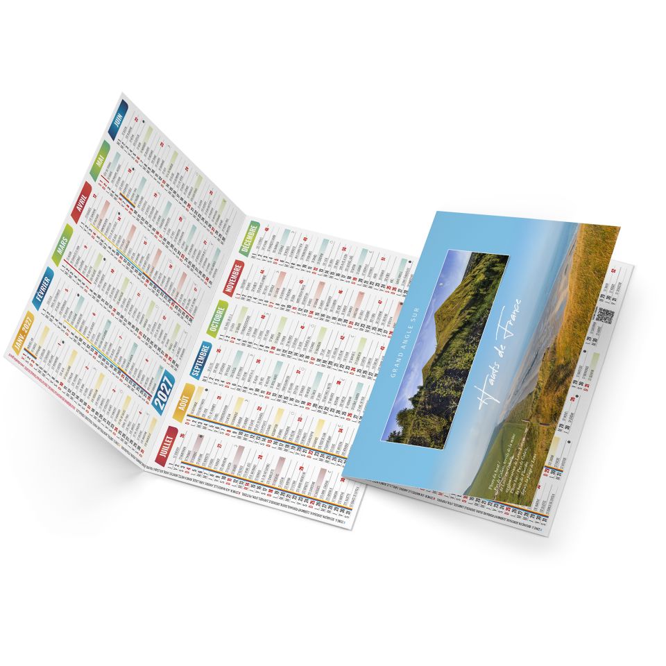 Calendriers publicitaires fabriqués en France de poche Christian