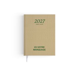 Agendas personnalisables fabriqués en France Semainier Kraft papier recyclé 165x240 mm