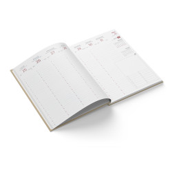 Agendas personnalisables fabriqués en France Semainier Kraft papier recyclé 165x240 mm