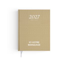 Agendas personnalisables fabriqués en France Semainier Kraft papier recyclé 210x270 mm