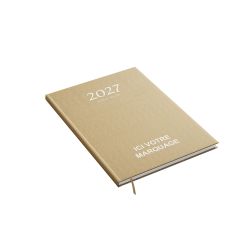 Agendas personnalisables fabriqués en France Semainier Kraft papier recyclé 210x270 mm