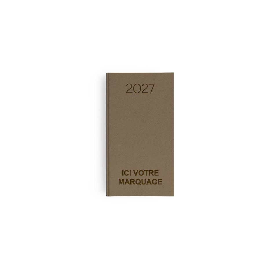 Agenda publicitaire fabriqué en France Naturel 90x165 mm