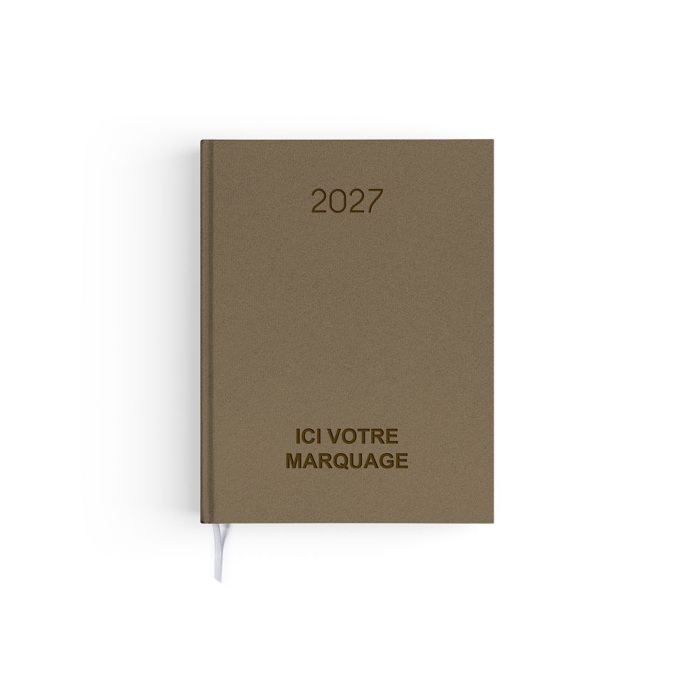 Agenda publicitaire fabriqué en France Naturel 165x240 mm