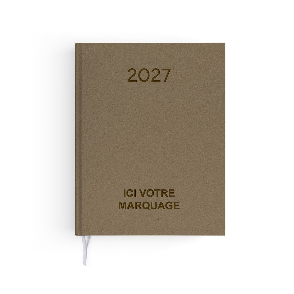 Agenda publicitaire fabriqué en France Naturel 210x270 mm