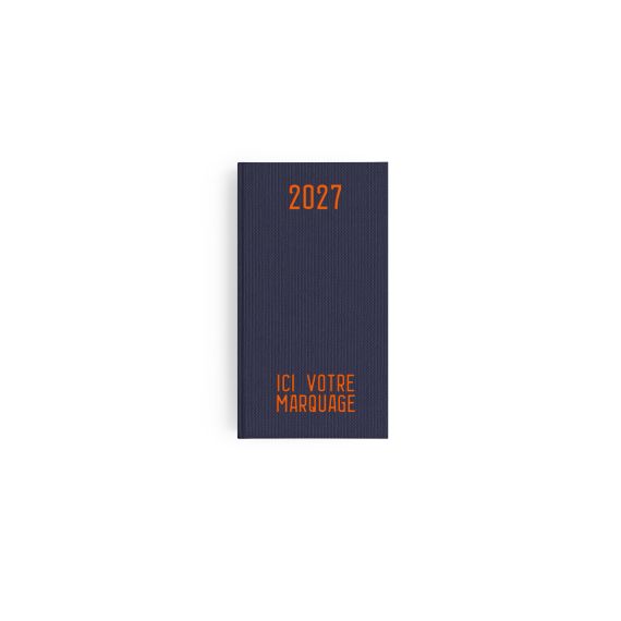 Agendas personnalisables fabriqués en France Effet Toilé 90x165 mm