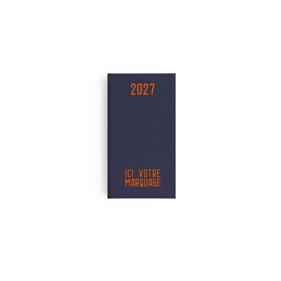 Agendas personnalisables fabriqués en France Effet Toilé 90x165 mm