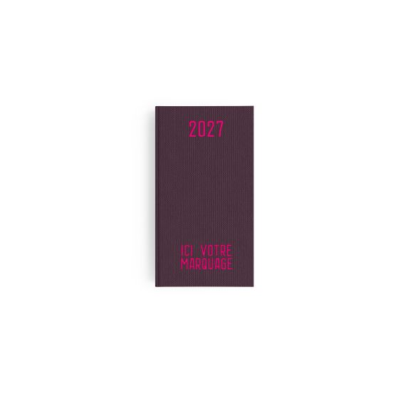 Agendas personnalisables fabriqués en France Effet Toilé 90x165 mm