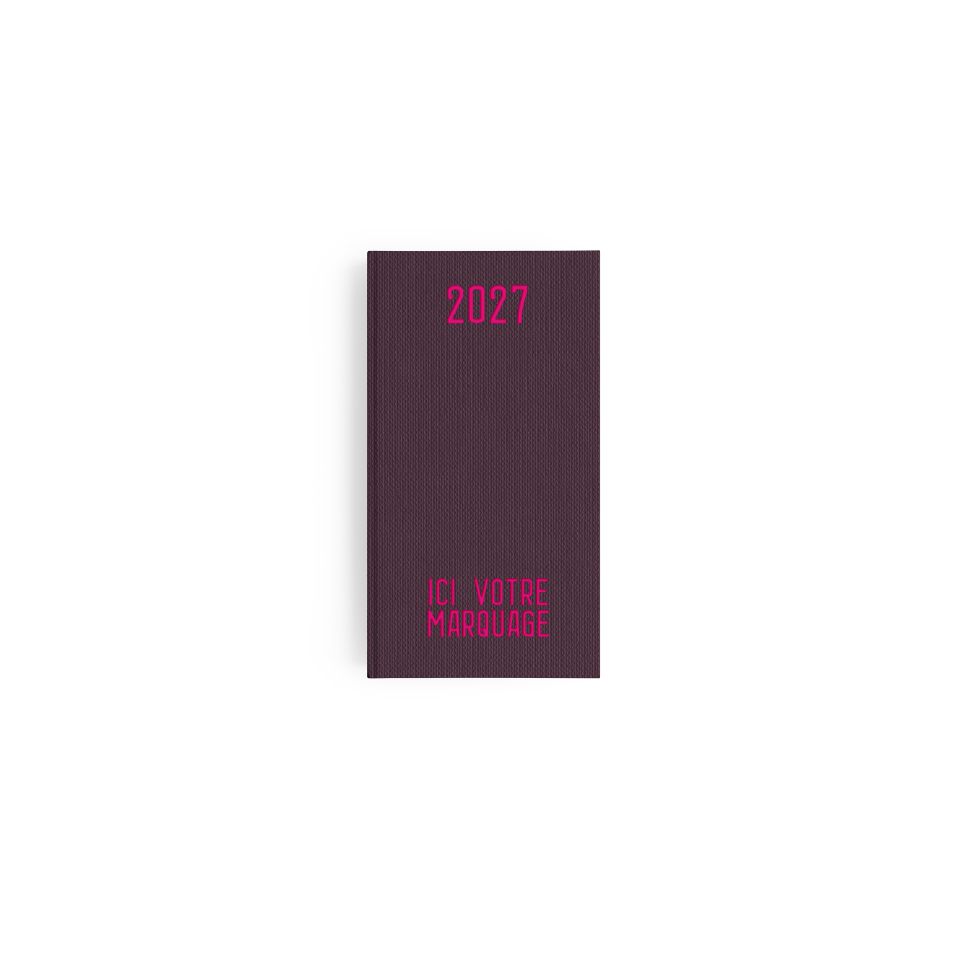 Agendas personnalisables fabriqués en France Effet Toilé 90x165 mm