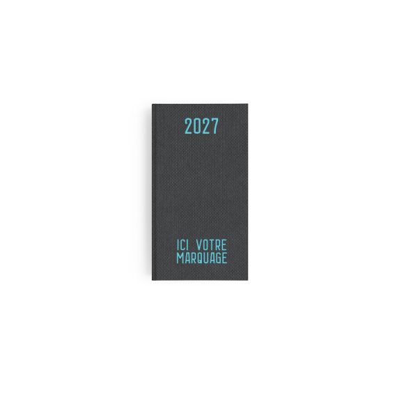 Agendas personnalisables fabriqués en France Effet Toilé 90x165 mm