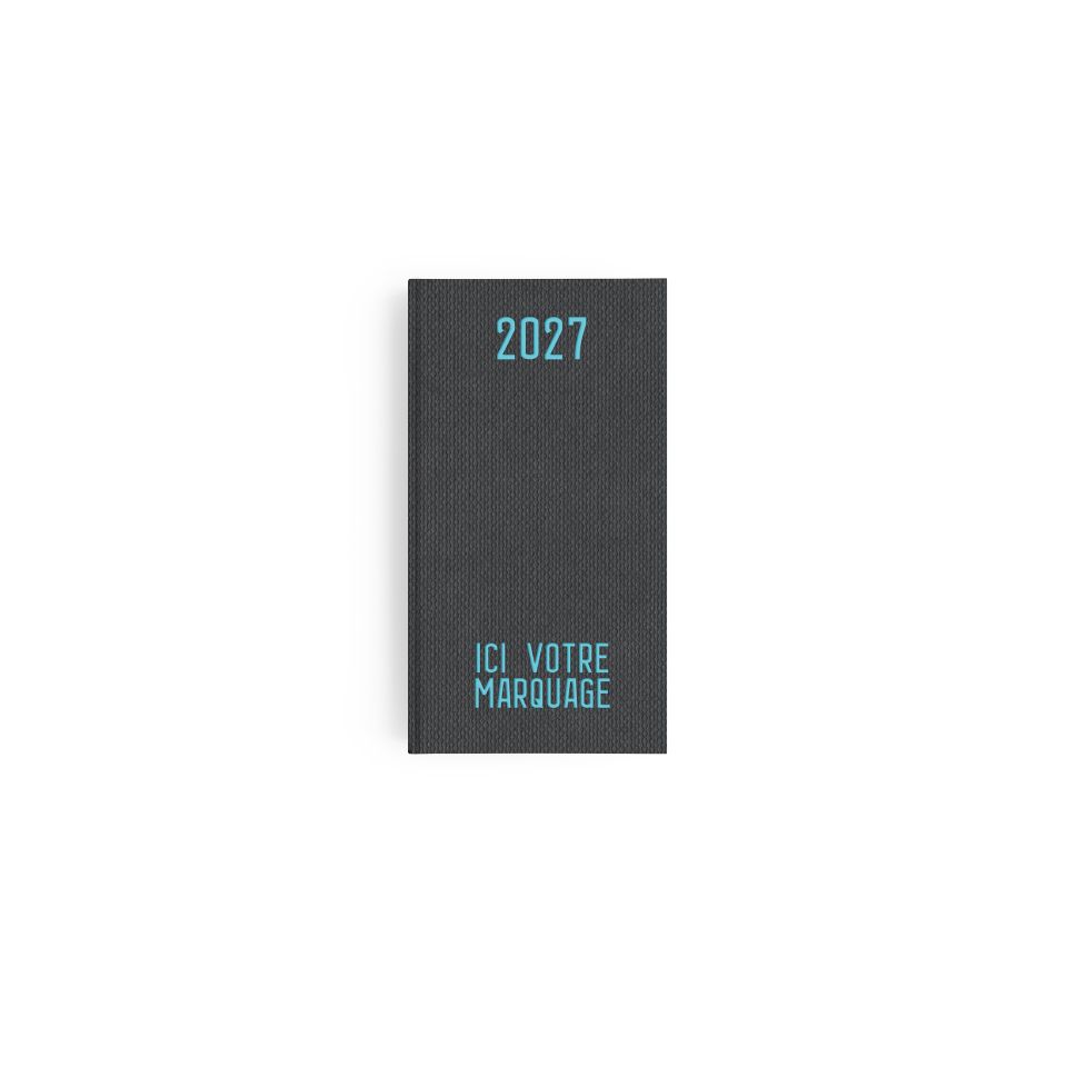 Agendas personnalisables fabriqués en France Effet Toilé 90x165 mm
