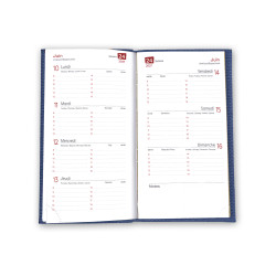 Agendas personnalisables fabriqués en France Effet Toilé 90x165 mm