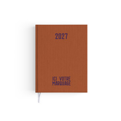 Agendas personnalisables fabriqués en France Effet Toilé 165x240 mm