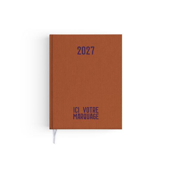 Agendas personnalisables fabriqués en France Effet Toilé 165x240 mm