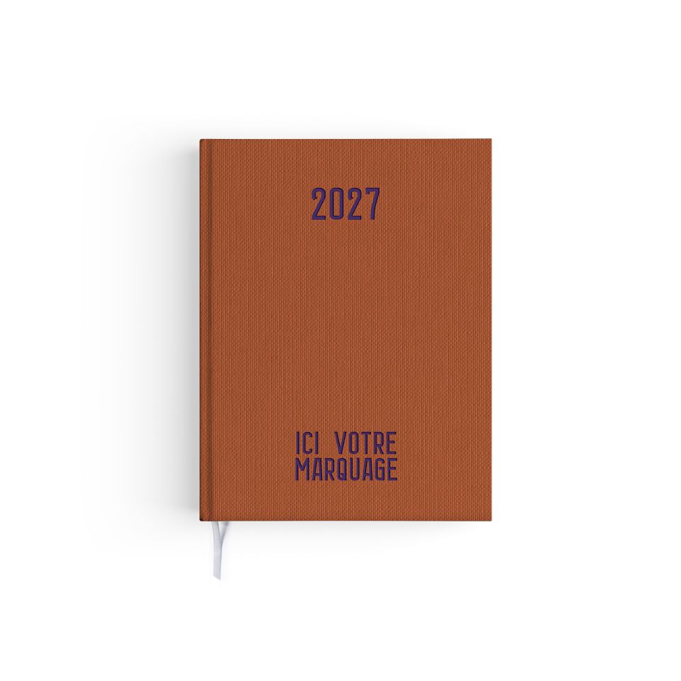 Agendas personnalisables fabriqués en France Effet Toilé 165x240 mm