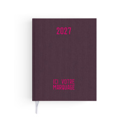 Agendas personnalisables fabriqués en France Effet Toilé 210x270 mm