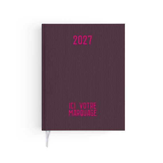 Agendas personnalisables fabriqués en France Effet Toilé 210x270 mm