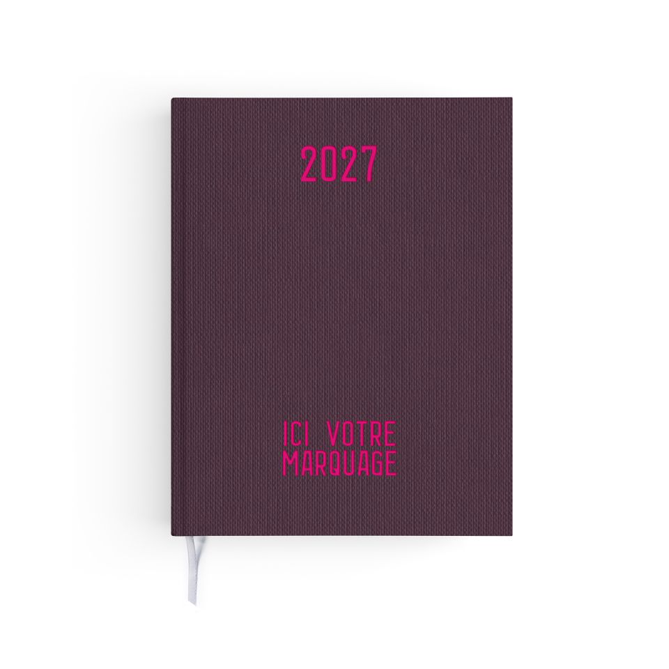 Agendas personnalisables fabriqués en France Effet Toilé 210x270 mm