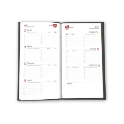 Agenda personnalisable fabriqué en France semainier Prestige90x165 mm