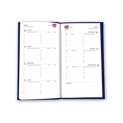 Agenda personnalisable fabriqué en France Semainier Harmonie 90x165 mm