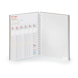 Agenda publicitaire fabriqué en France semainier Script Book spirale