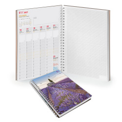 Agenda publicitaire fabriqué en France semainier Script Book spirale