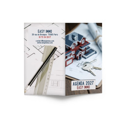 Agenda souple de poche publicitaire fabriqué en France couverture sur mesure quadri