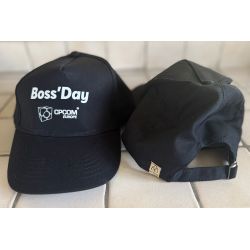 Casquette publicitaire 5 panneaux coton recyclé boucle métal BOSS DAY