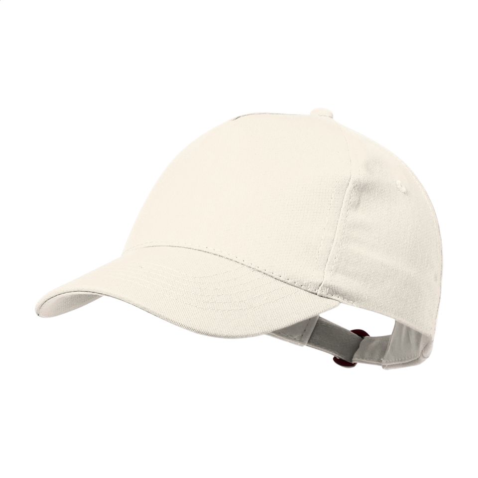 Casquette publicitaire 5 panneaux coton recyclé boucle métal BOSS DAY