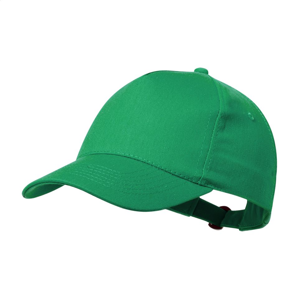 Casquette publicitaire 5 panneaux coton recyclé boucle métal BOSS DAY