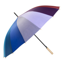 Grand parapluie publicitaire automatique arc en ciel en RPET