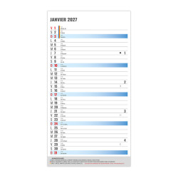 Calendrier personnalisé fabriqué en France 12 feuillets Simple