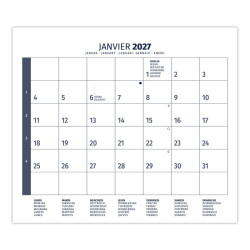 Calendrier personnalisé fabriqué en France 12 feuillets Simple