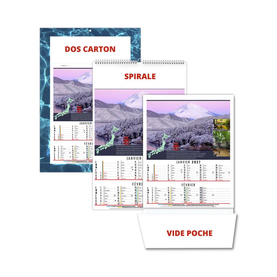 Calendrier personnalisable fabriqué en France 1 Vue Léo