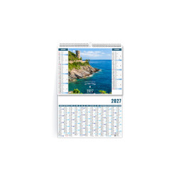 Calendrier personnalisé fabriqué en France 2 en 1 Terra di Sol 6 feuillets
