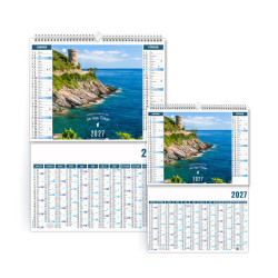 Calendrier personnalisé fabriqué en France 2 en 1 Terra di Sol 6 feuillets