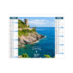 Calendrier personnalisé fabriqué en France 2 en 1 Terra di Sol 6 feuillets