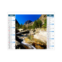 Calendrier personnalisé fabriqué en France 2 en 1 Terra di Sol 6 feuillets
