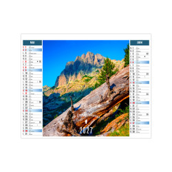 Calendrier personnalisé fabriqué en France 2 en 1 Terra di Sol 6 feuillets