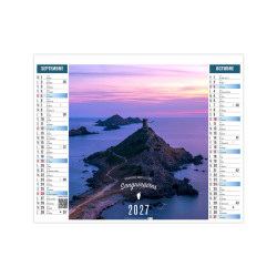 Calendrier personnalisé fabriqué en France 2 en 1 Terra di Sol 6 feuillets